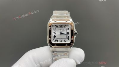 CLF Cartier Santos TT RG Band Swiss Quartz Movement 27*34.5*7.4mm Watch
